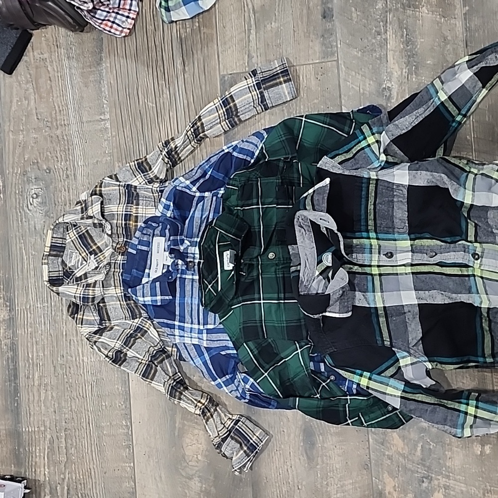 Boys button down lot flannels